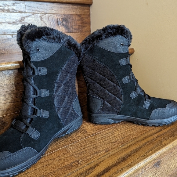 Columbia Womens waterproof Winter Boots, black Size 10 New in box - Picture 2 of 10